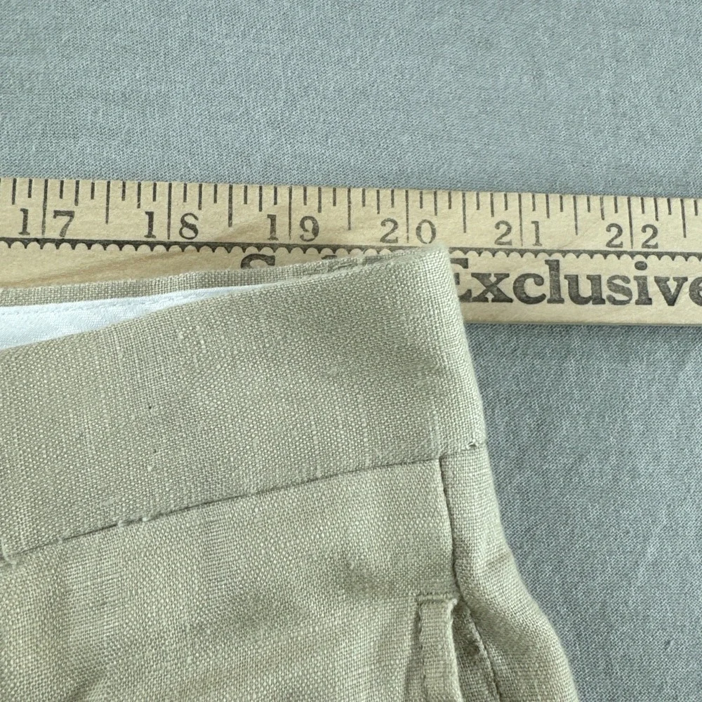 Pronto Uomo Platinum Linen Pants Mens 40x30 Beige Khakis Chinos Slacks Preppy